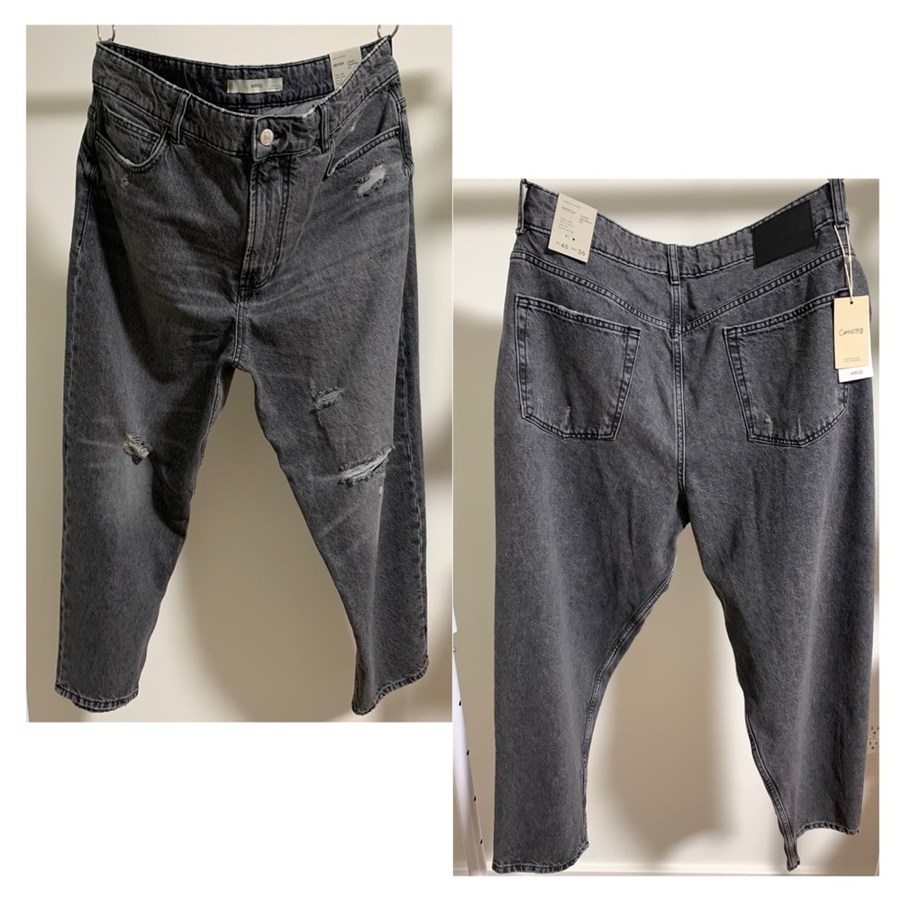 Mango Loose Cropped Fit Jeans